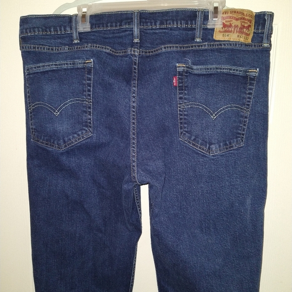 Levis 514 Straight Leg Fit Blue Medium Wash Denim Jeans Men's sz 42x32. - Picture 5 of 8